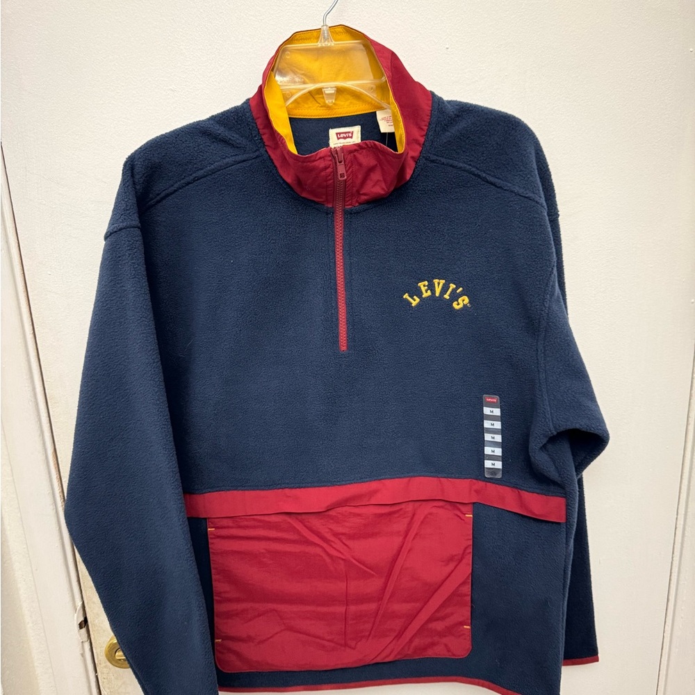 Levi's Blue and Burgundy Fleece Jacket